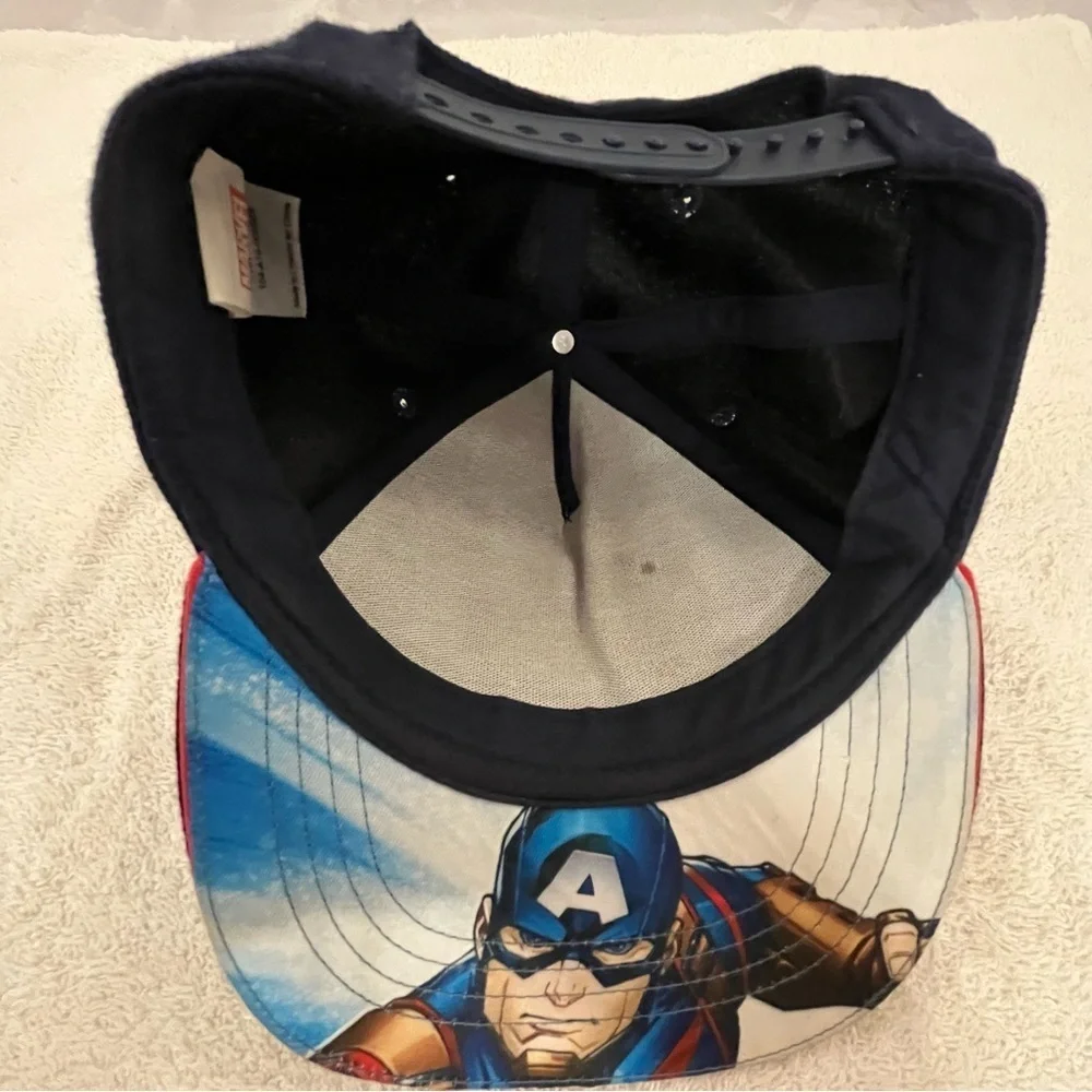 Marvel's Captain America Youth Adjustable Costume Hat - Navy and Red - Picture 12 of 16